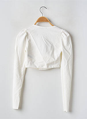 Top stretch manches longues blanc BOOHOO femme