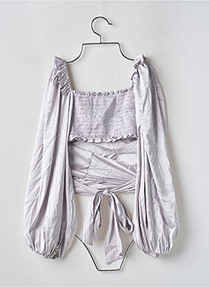 Blouse manches longues manches longues gris FOR LOVE & LEMONS femme