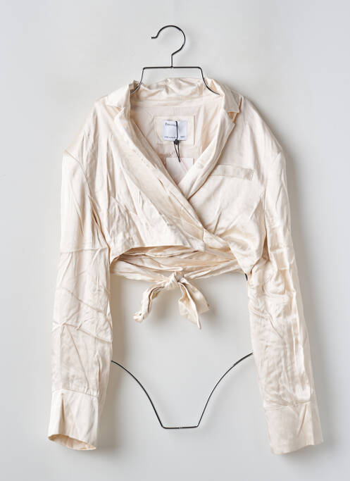 Blouse beige BERSHKA pour femme