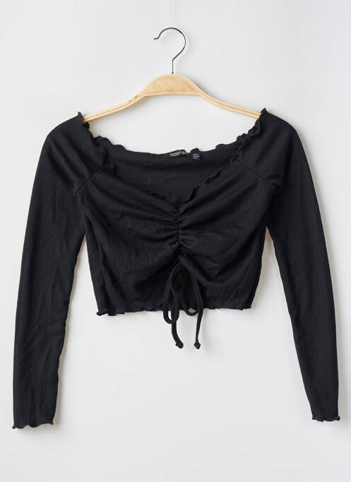 Top noir BOOHOO pour femme