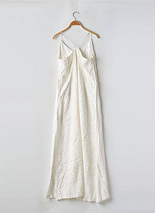 Robe longue coupe fluide fines bretelles blanc NGHTBRD femme