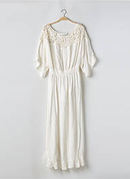 Robe longue coupe évasée manches 3/4 beige MOLLY BRACKEN femme