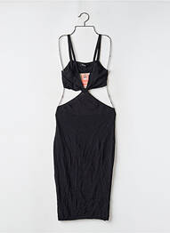 Robe pull col v fines bretelles noir BOOHOO femme