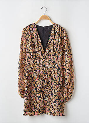 Robe courte fermeture zippée au dos manches longues beige NASTY GAL femme