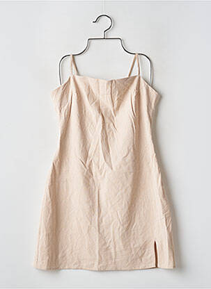 Robe courte coupe cintrée fines bretelles beige NASTY GAL femme