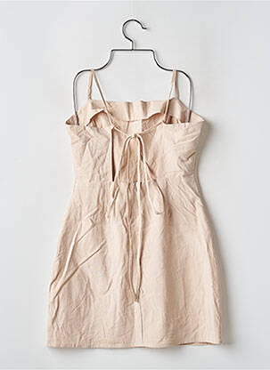Robe courte coupe cintrée fines bretelles beige NASTY GAL femme