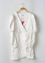 Robe courte manches longues manches longues blanc LOAVIES femme