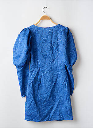 Robe courte manches longues manches longues bleu LOAVIES femme