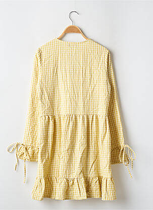 Robe courte coupe évasée manches longues jaune NASTY GAL femme