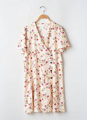 Robe courte manches courtes manches courtes beige SANS MARQUE femme