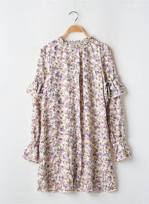 Robe courte manches longues manches longues beige NASTY GAL femme