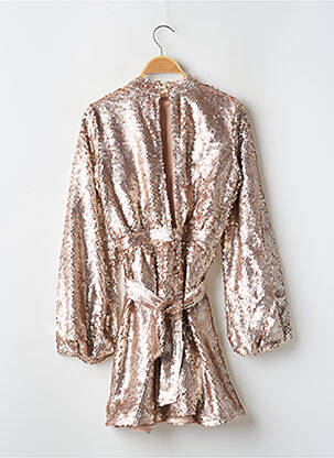 Robe courte coupe évasée manches longues rose BOOHOO femme