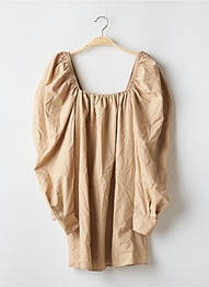 Robe courte manches longues manches longues beige ASOS femme