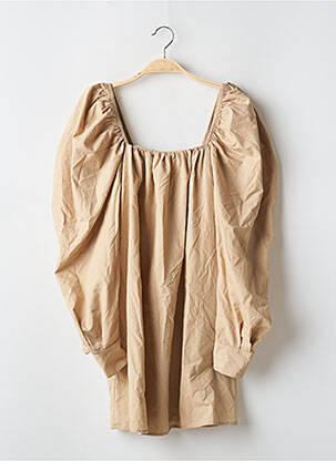 Robe courte manches longues manches longues beige ASOS femme