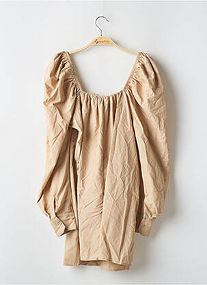 Robe courte manches longues manches longues beige ASOS femme
