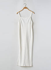 Robe mi-longue blanc BERSHKA pour femme seconde vue