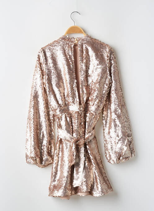 Robe courte coupe évasée manches longues rose BOOHOO femme