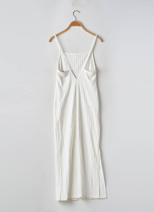 Robe mi-longue blanc BERSHKA pour femme
