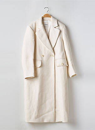 Manteau long coupe droite sans capuche beige SANDRO femme