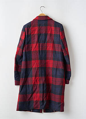 Manteau long coupe cintrée sans capuche rouge TOMMY HILFIGER femme