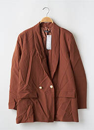 Blazer col châle marron BOOHOO femme