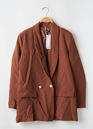 Blazer col châle marron BOOHOO femme