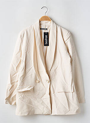 Blazer col châle beige BOOHOO femme