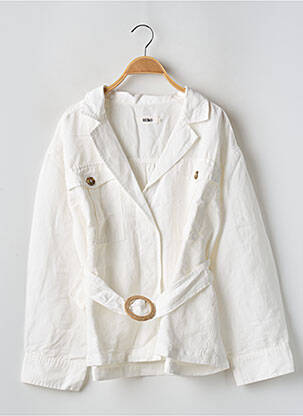 Veste casual col tailleur blanc REIKO femme