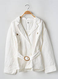 Veste casual col tailleur blanc REIKO femme