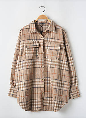 Veste casual coupe droite beige BOOHOO femme