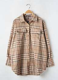 Veste casual coupe droite beige BOOHOO femme