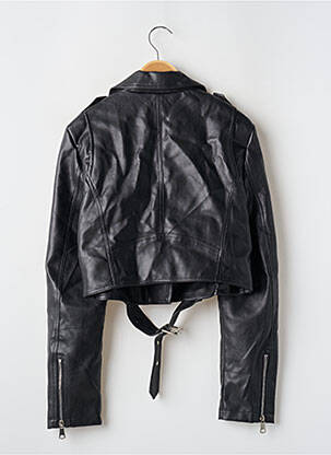 Veste simili cuir poches noir COPPEROSE femme