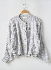 Gilet manches longues gris LILI & LALA pour femme seconde vue