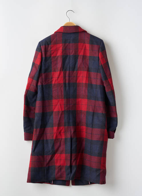 Manteau long coupe cintrée sans capuche rouge TOMMY HILFIGER femme