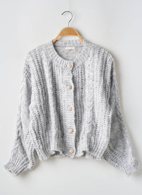 Gilet manches longues gris LILI & LALA pour femme