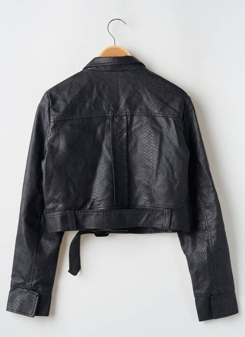 Veste simili cuir noir BOOHOO pour femme