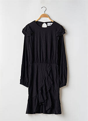 Robe mi-longue manches longues manches longues noir ROSAE femme