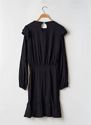 Robe mi-longue manches longues manches longues noir ROSAE femme