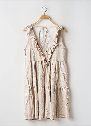 Robe courte sans manche sans manche beige ALOHAS femme