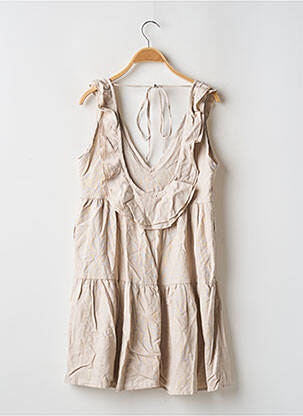 Robe courte sans manche sans manche beige ALOHAS femme