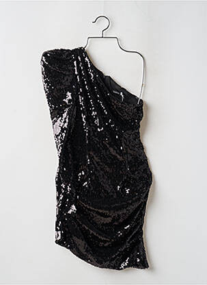 Robe mi-longue manches longues manches longues noir BOOHOO femme