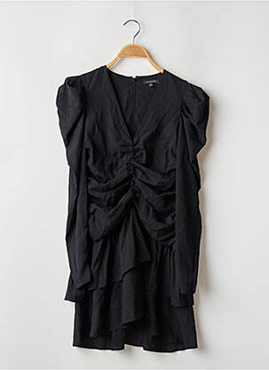Robe courte fermeture zippée au dos manches longues noir WHO WHAT WEAR femme