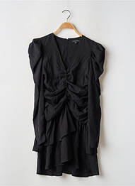 Robe courte fermeture zippée au dos manches longues noir WHO WHAT WEAR femme