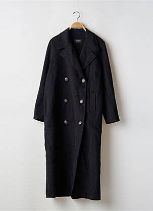 Manteau long coupe droite sans capuche noir THE KOOPLES femme