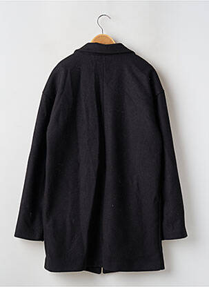 Manteau long coupe droite sans capuche noir BOOHOO femme