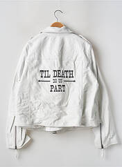 Veste en cuir blanc NASTY GAL pour femme seconde vue