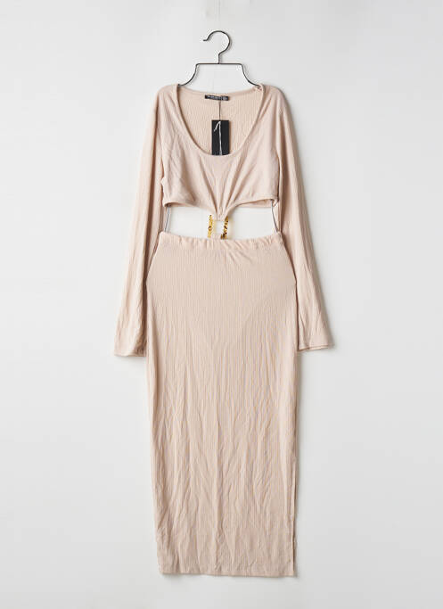 Robe longue beige NASTY GAL pour femme