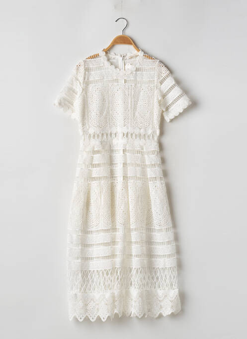 Robe mi-longue blanc MAJE pour femme
