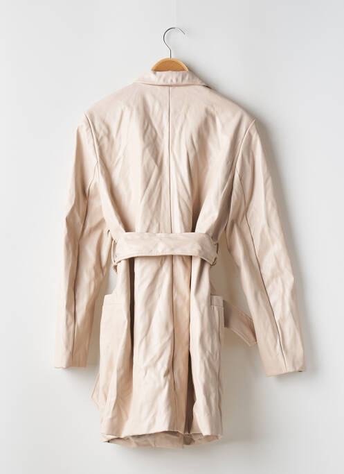 Veste simili cuir beige BOOHOO pour femme