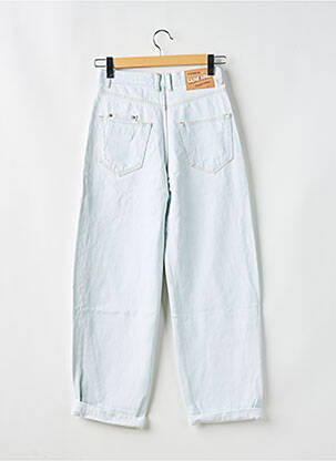 Jeans coupe large effet usé taille haute bleu PULL & BEAR femme